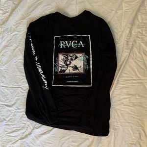 RVCA “nature vs industrial” logo BLACK